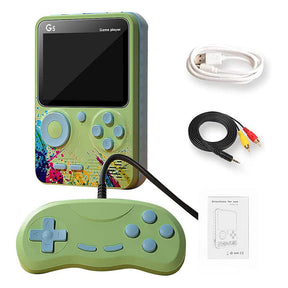 3.0 in Handheld Game Console with 500 Classic Games Supports TV Connection Two Players-Green