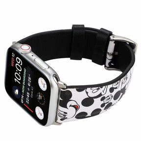 Cartoon Leather Watch Band for Apple Watch Series SE/6/5/4/3/2/1-H