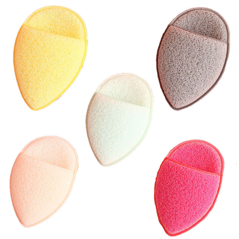 5 Pcs Water Droplet-shaped Gentle Exfoliating Facial Sponges Reusable Makeup Puff