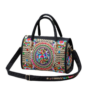 Women Embroidered Crossbody Bag Casual Ethnic Shoulder Bag-Cash Cow