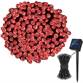 Solar Christmas Lights 72ft 200 LED 8 Modes Solar String Lights Waterproof-Red