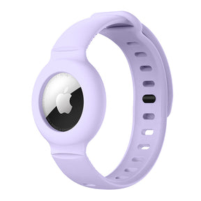 Apple Airtags Watch Strap Silicone Protective Sleeve-Lilac
