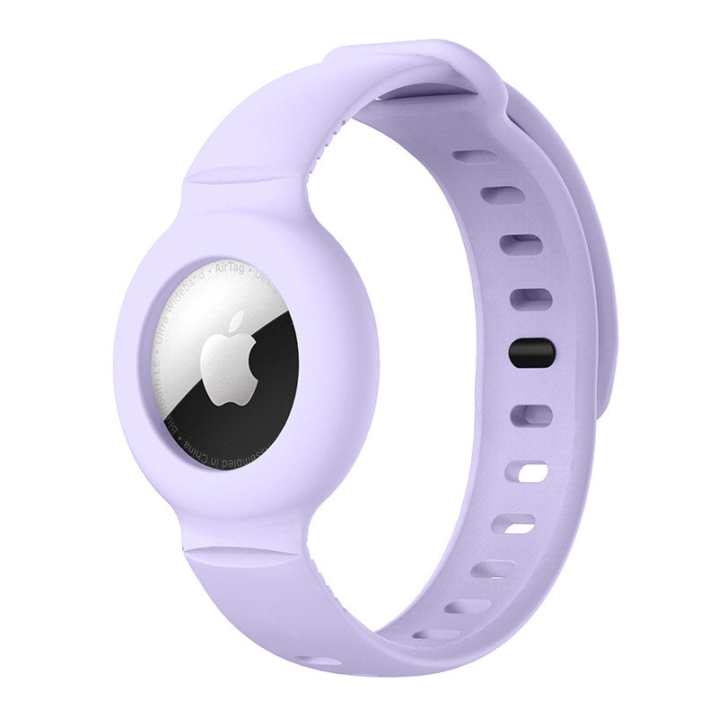 Apple Airtags Watch Strap Silicone Protective Sleeve-Lilac