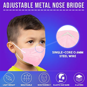 20Pcs FFP2 Face Mask for Kids-Pink