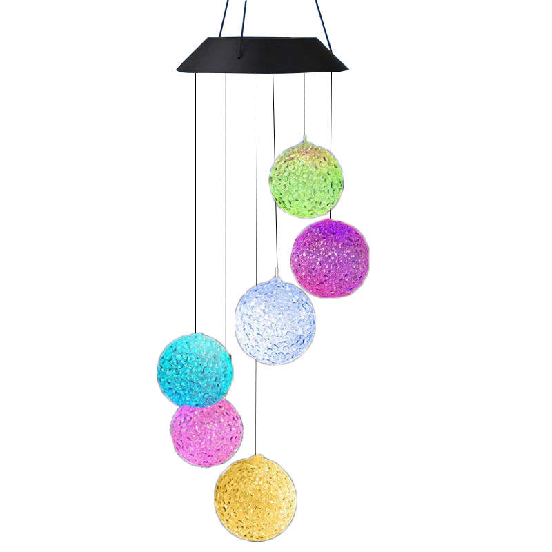 Colorful Solar Wind Chimes Gardening Gift for Mother And Grandma Christmas Decoration-RiceGrains