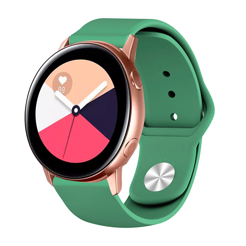 FKGJ 20MM Silicone Watch Bands Quick Release Strap Replacement Wristband For Samsung For Women-Dark Green