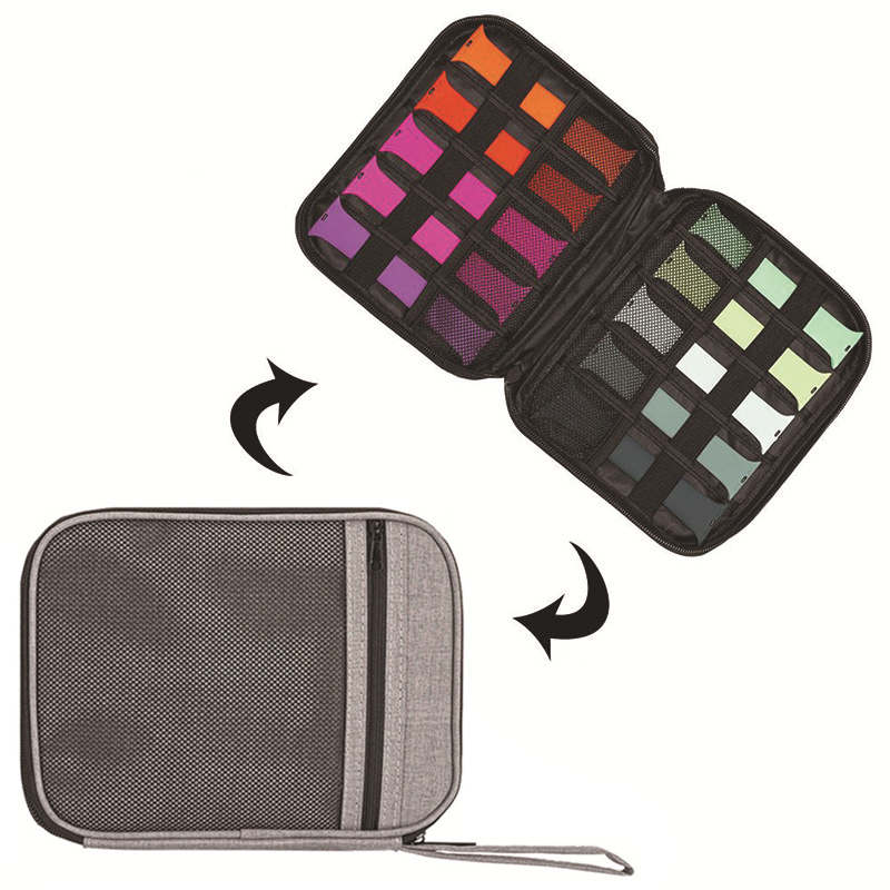 Watch Band Storage Organizer Holds 10 Watch Bands Travel Watch Straps Carrying Case Watch Band Storage Bag-Grey
