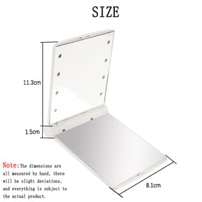 Home & LivingPortable LED Lighted Travel Makeup Mirror-White