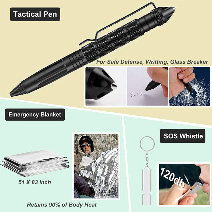 32 In 1 Camping Survival Gear And Equipment Kit-T1