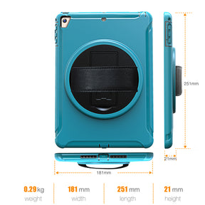 Spider Man 3-Layer Multi-Function Case Hand Strap Tablet Shell For iPad 5/6 iPad Air1/2 iPad Pro 9.7-Light Blue