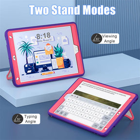 iPad Case Heavy Duty with Kickstand for iPad 10.2 inch 2021/2020/2019-PurpleRosered