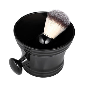 Shaving Soap Mug Bowl with Handle with Shaving Brush Two-Piece Set