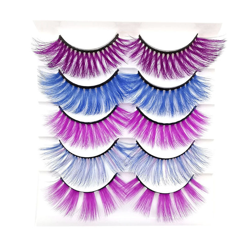 3D False Eyelashes Colored Thick Lashes for Performance Halloween-9