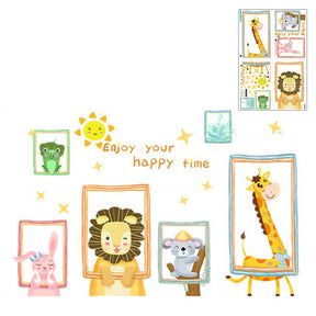 Creative Cartoon Removable 3D Wall Stickers Animal Photo Frame Decoration For Children Room-16