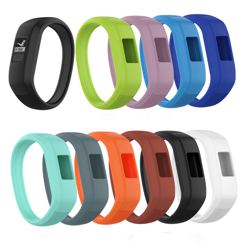 Soft Silicone Replacement Watchband for Garmin Vivofit JR Band for Kids Women Men-Rock Cyan