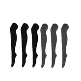 6 Packs D Womens Long Solid Color Socks Over Knee Thigh High Socks Warm Stocking