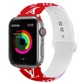 Fashion Painted Printing Silicone Watchband for Apple Watch SE & Series 6/5/4/3/2/1-B5