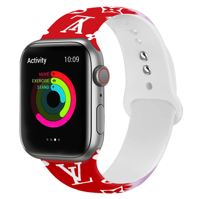 Fashion Painted Printing Silicone Watchband for Apple Watch SE & Series 6/5/4/3/2/1-B5