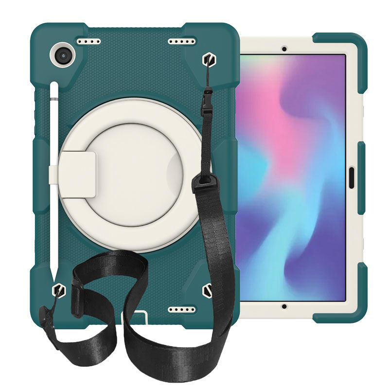 Tab A 8 X200/X205 Samsung Tablet Case with 360¡ãSwivel Stand-Blackish Green