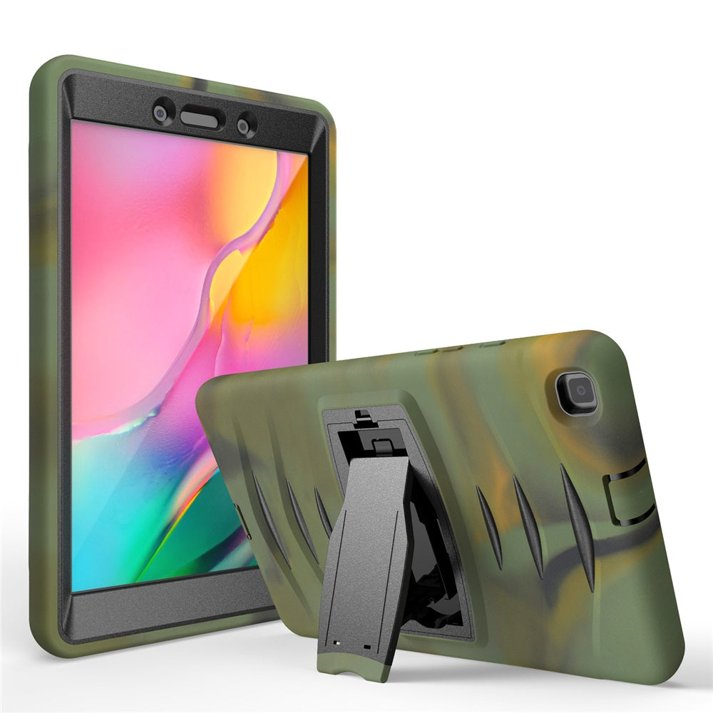 Shock Wave Kickstand Case Anti-Fall Protection For Samsung Tab A 8inch T290/T295(2019)-Camouflage
