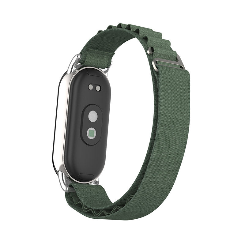 Nylon Sports Strap with Adjustable Metal G-hook for Mi 8 Watch-Green A