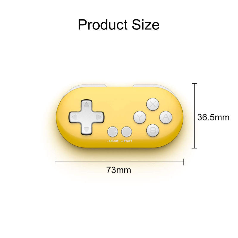 Bluetooth Gamepad Keychain Sized Mini Controller for Switch Windows-Yellow