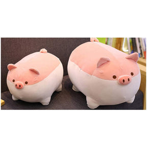 Soft Fat Pig Plush Hugging PillowCute Piggy Stuffed Animal Doll Toy Gifts for Bedding Kids Birthday-Pink