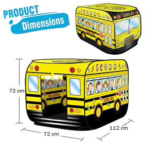 Kids Pop Up Play Tent Foldable for Indoor and Outdoor-School Bus