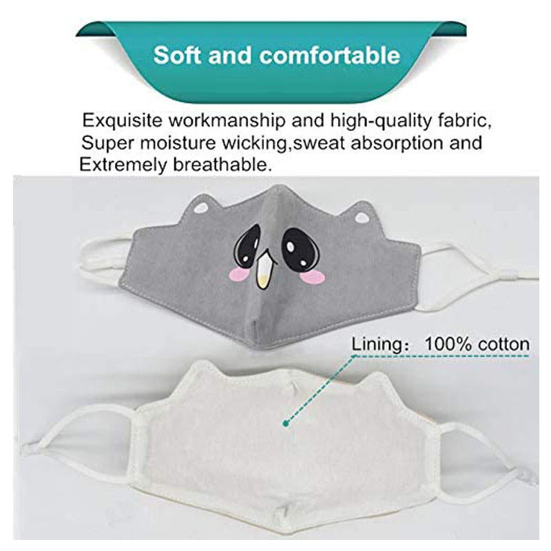 Home & Living5 Pcs Kid's Soft Cotton Dustproof Washable Reusable Mask-Animal