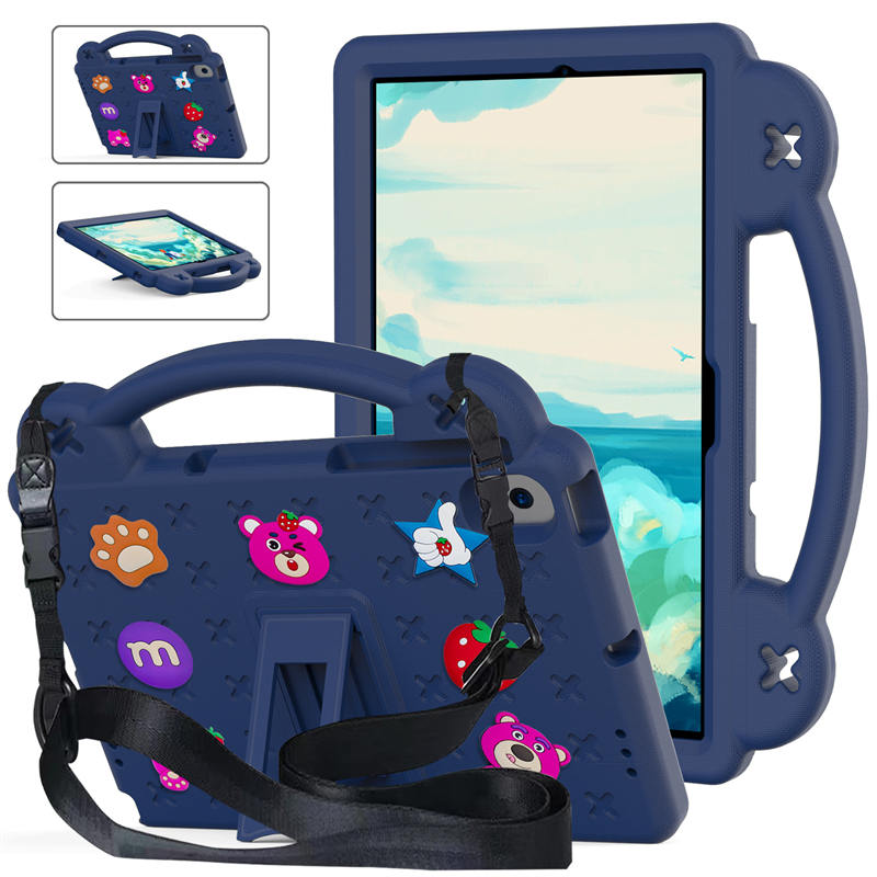 Strawberry Tablet Case for Lenovo Tab M10 Plus TB-125FU (2022)/Nokia T20 10.36 (2021)/Samsung For tab A8 10.5 (2021)-Navy