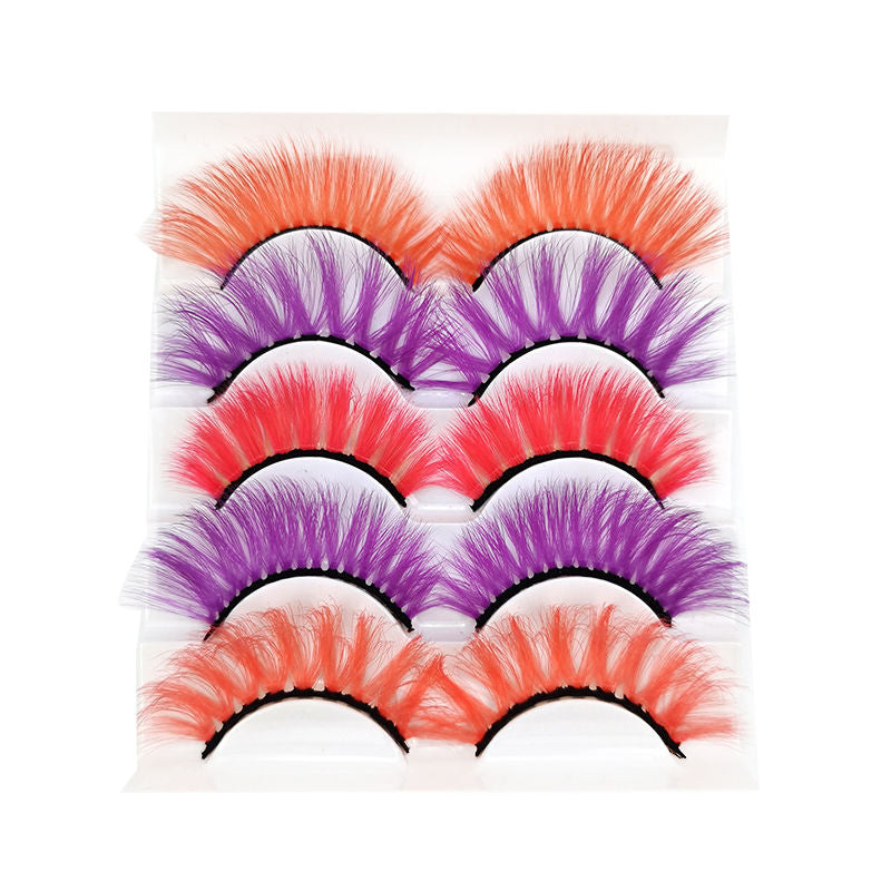 3D False Eyelashes Colored Thick Lashes for Performance Halloween-16