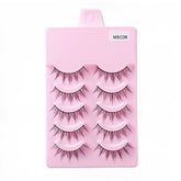 5 Pairs False Eyelashes Natural Curly 3D Lashes Set for Daily-msc06
