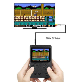 Retro Handheld Game Console with 400 Classical FC Games Support for Connecting TV-Black