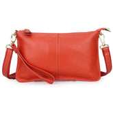 Leather Clutch Small Envelope Crossbody Bags for Women-WatermelonRed