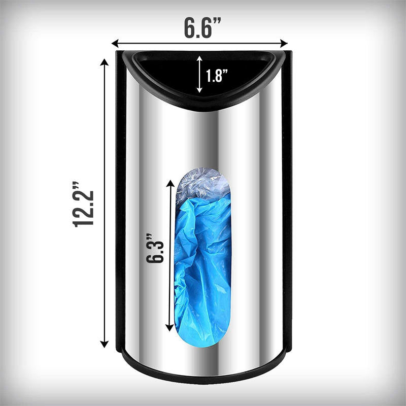Stainless Steel Kitchen Plastic Bag Holder and Dispenser for Plastic Bags Easy Wall Mount Bag Saver