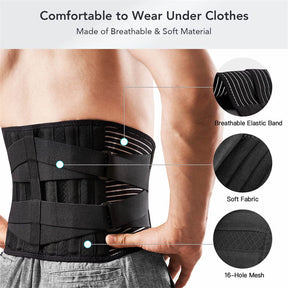 The Double Pressurized Breathable Elastic Back Support Belt May Relieve Back Pain Waist Belt