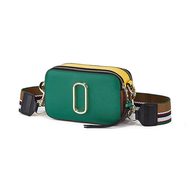 Womens Crossbody Bags Small PU Leather Purse Zipper Shoulder Handbag-Green