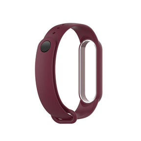 Xiaomi Band 5 Watch Bands Silicone Quick Release Strap Waterproof Replacement Wristband For Women-Red Wine