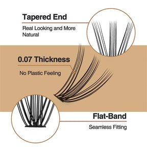 240Pcs Eyelash Clusters 10-14mm Mix Lengths False Eyelashes-10D20D