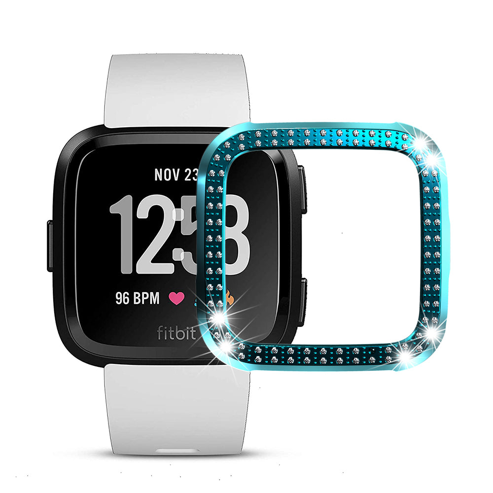 Double Row Diamond Bling Case For Fitbit Versa Cover-Indigo