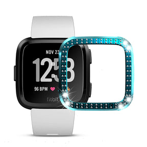 Double Row Diamond Bling Case For Fitbit Versa Cover-Indigo