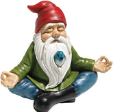 Meditating Old Man Statue Polyresin Weatherproof Gnome Statue