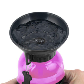 Pet Dog Extrusion Portable Water Fountain Leak-Proof Drinking Bottle-Pink