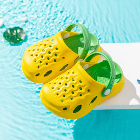 Toddler Boys Girls Clogs Lightweight Garden Slipper Non-Slip-Yellow