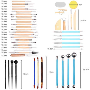 52 Pcs Clay Sculpting Tools Set with Storage Bag for Sculpture Pottery