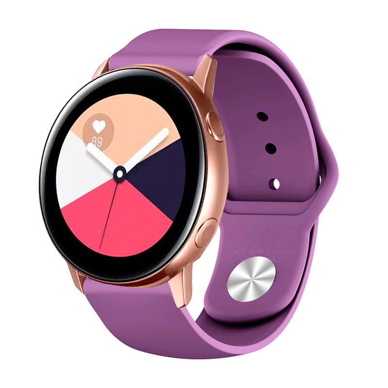 FKGJ 20MM Silicone Watch Bands Quick Release Strap Replacement Wristband For Samsung For Women-Dark Purple