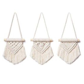 3 Pcs Mini Boho Macrame Wall Hanging for Bedroom Living Room