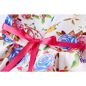 Girls Sleeveless Dresses Flower Girl Wedding Dress Elegant Floral Dress-Rose Red