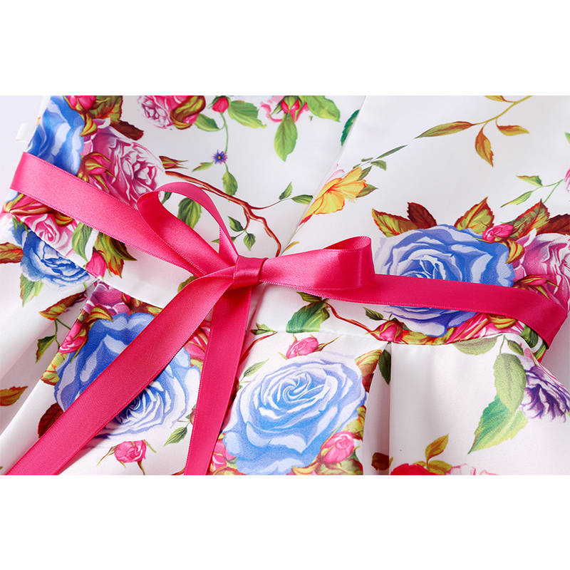 Girls Sleeveless Dresses Flower Girl Wedding Dress Elegant Floral Dress-Rose Red