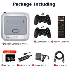 33000 Games Super Console X Pro 4K HD TV Up to 5 Players for PSP/N64/DC/PS-64g